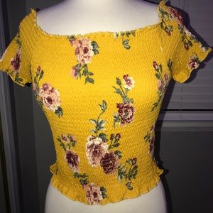 Off the shoulder floral top